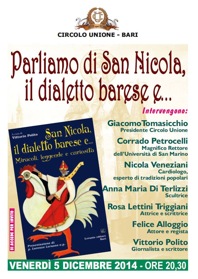 Poesie Di Natale In Dialetto Barese Per Bambini.San Nicola E Il Dialetto Barese Vittorio Polito